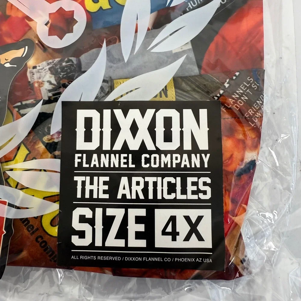 Dixxon Flannel Company The Articles Party Button Up Shirt Mens 4X Multicolor NWT - Picture 3 of 10